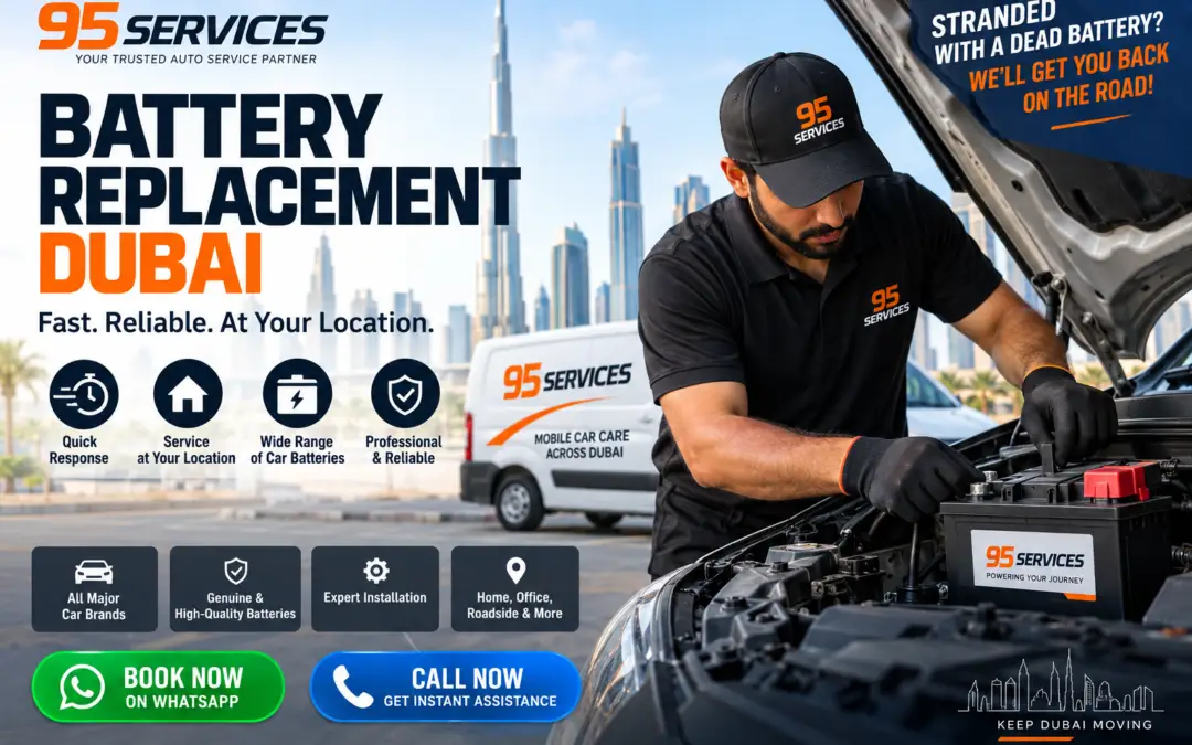 Battery Replacement Dubai – Fast & Reliable Car Battery Service