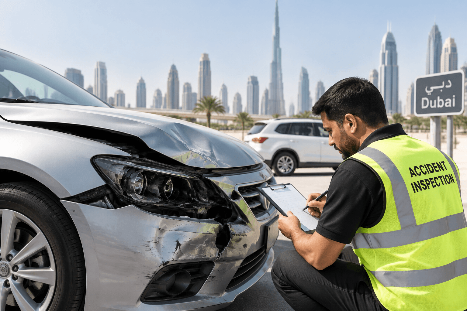 Accident damage inspection Dubai