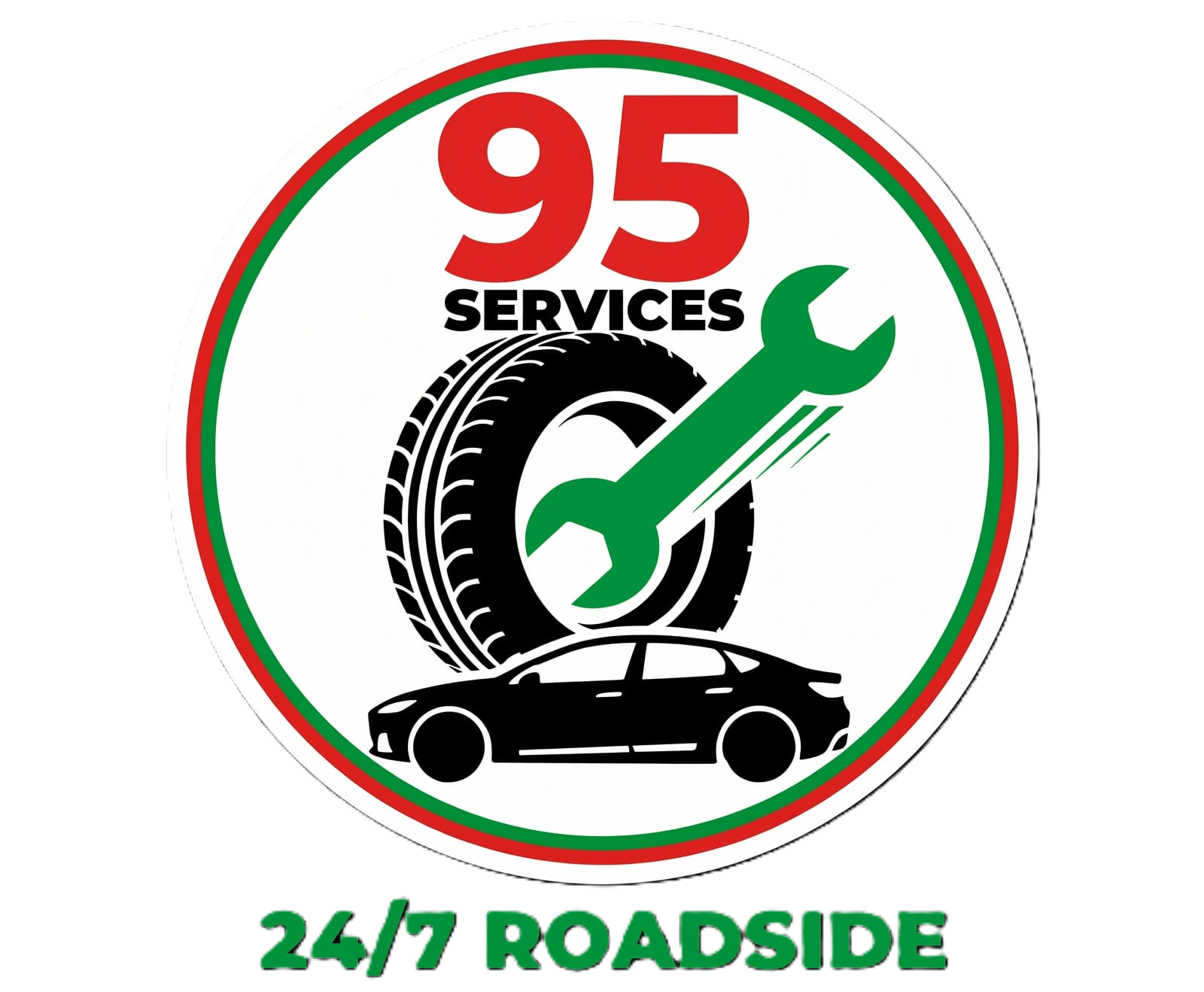 95 Services Dubai Car Repair Logo